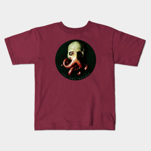 Cthulhu Skull Kids T-Shirt by GorillaBugs